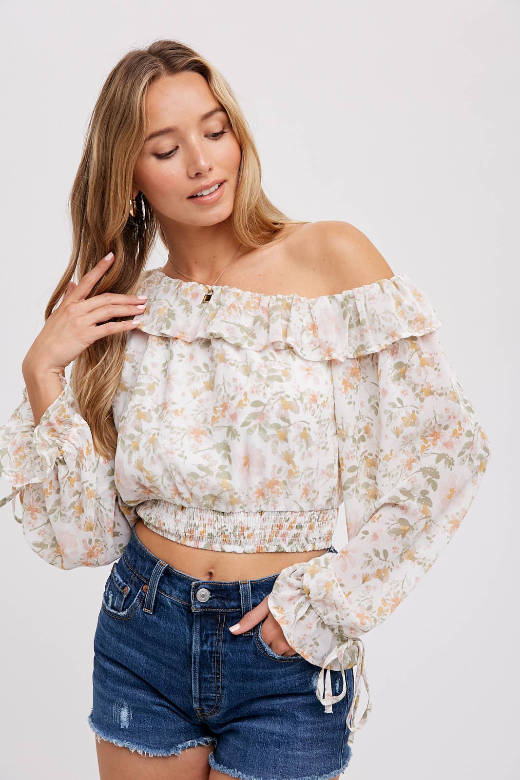 Off Shoulder Frill Blouse – BERKSHIRE AND WAY, LLC