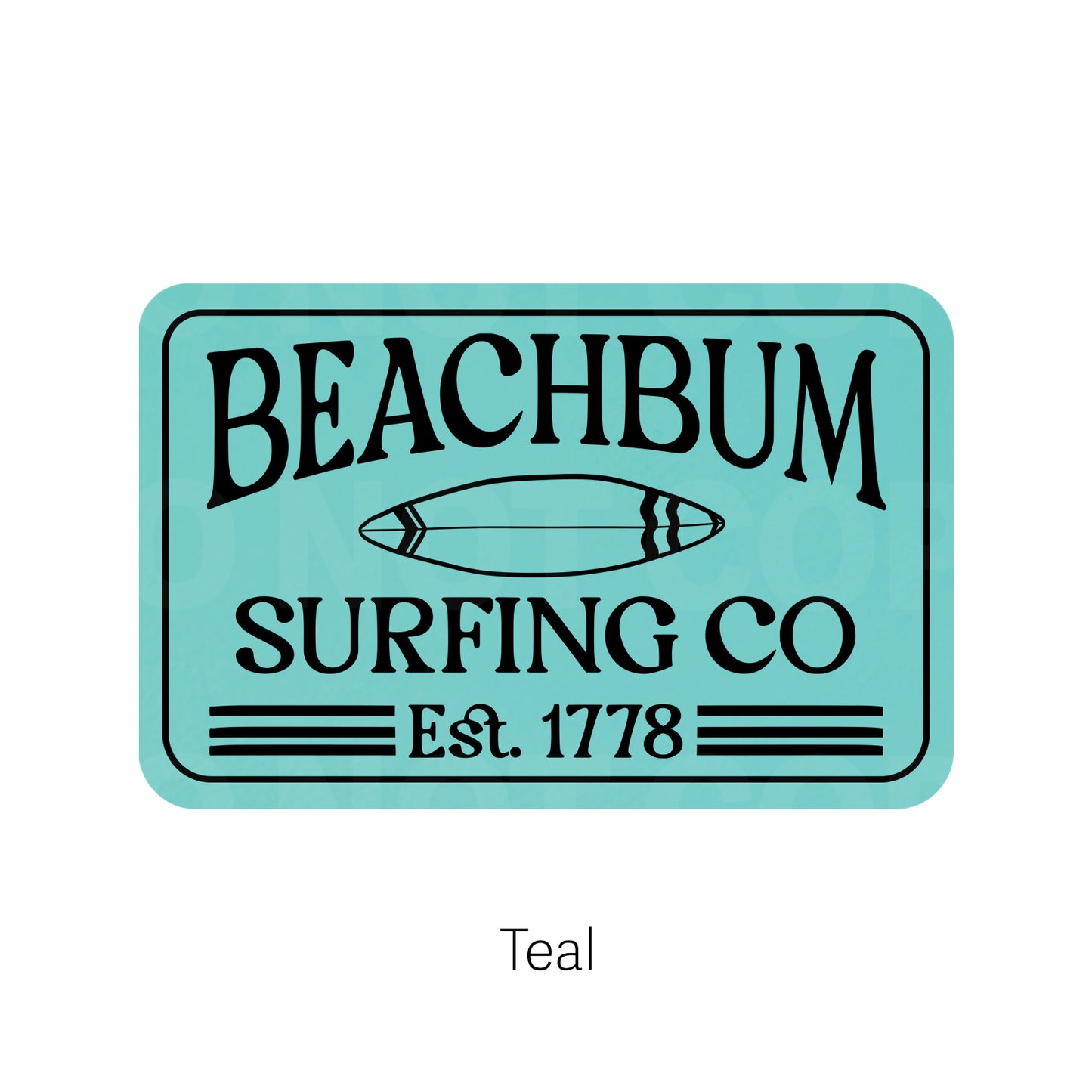 Beachbum Surf Co Leatherette Patch | Adhesive Backing