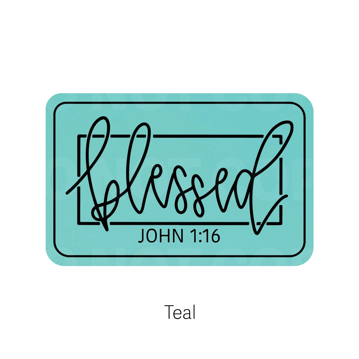 Blessed John 1:16 Leatherette Patch | Adhesive Backing