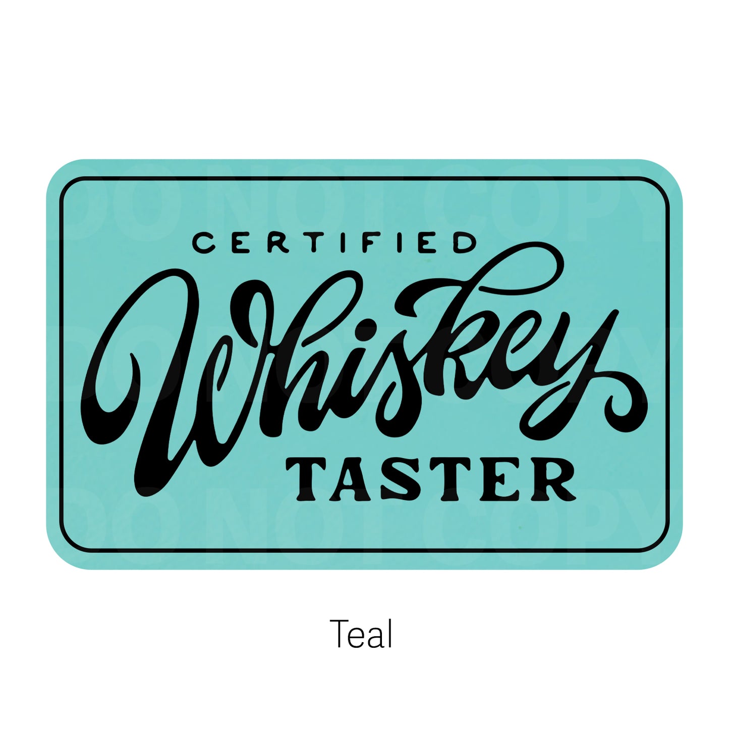 Certified Whiskey Taster Leatherette Patch | Adhesive Backing