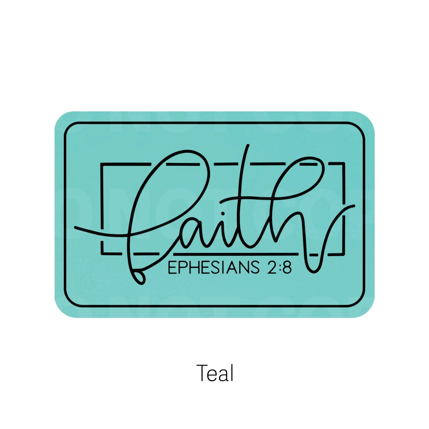 Faith Ephensians 2:8 Leatherette Patch | Adhesive Backing