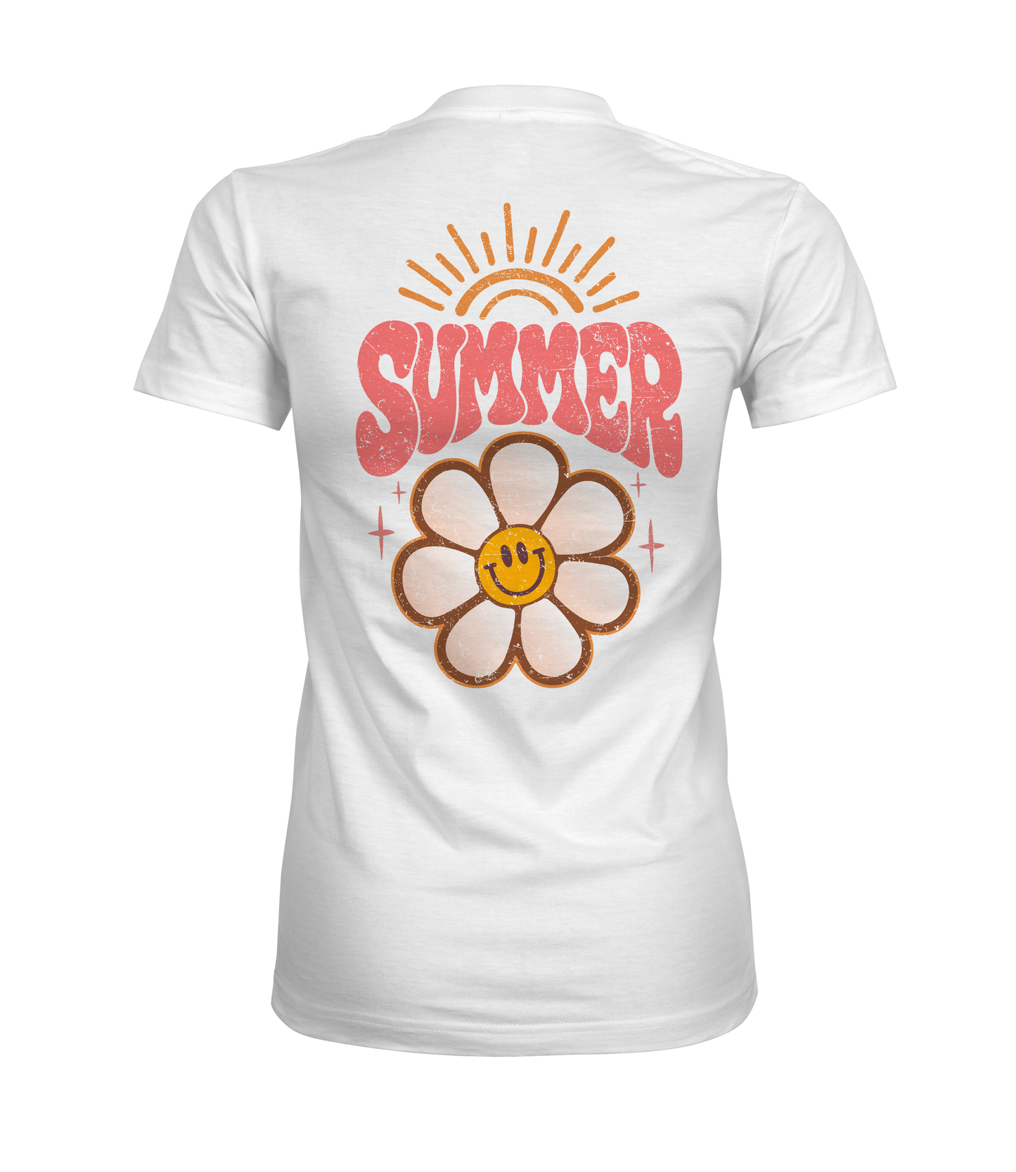 Hello Summer with Smiling Daisy Graphic Tee
