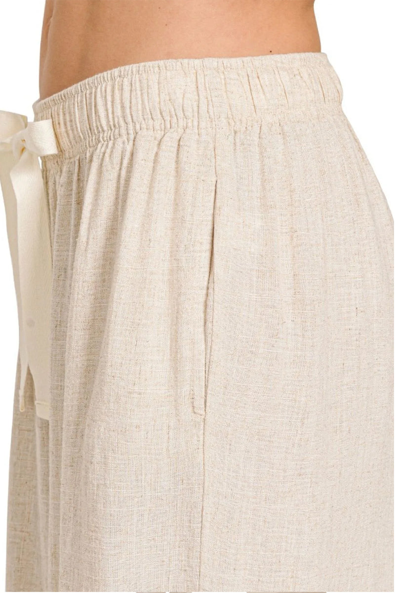 Linen Drawstring Pants