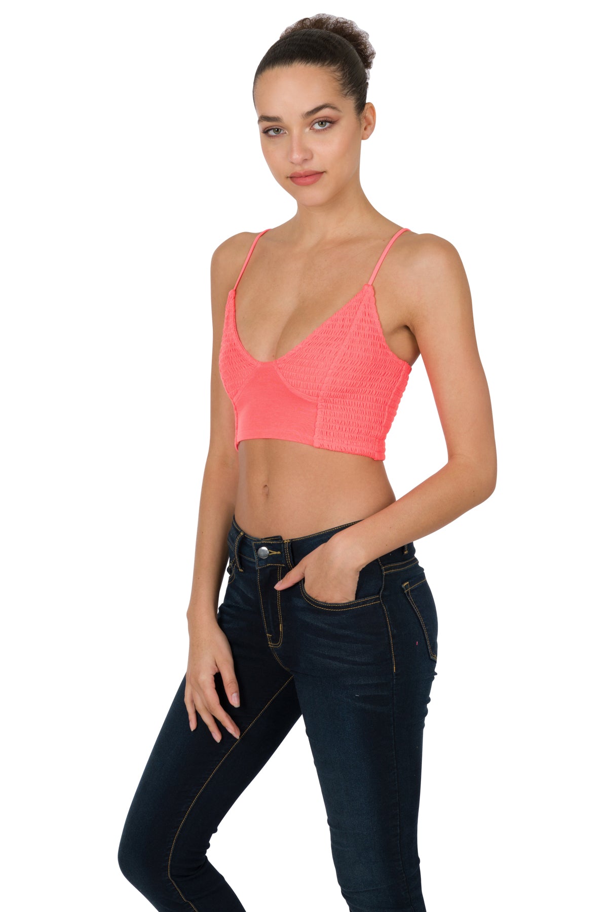 Smocked Triangle Bralette