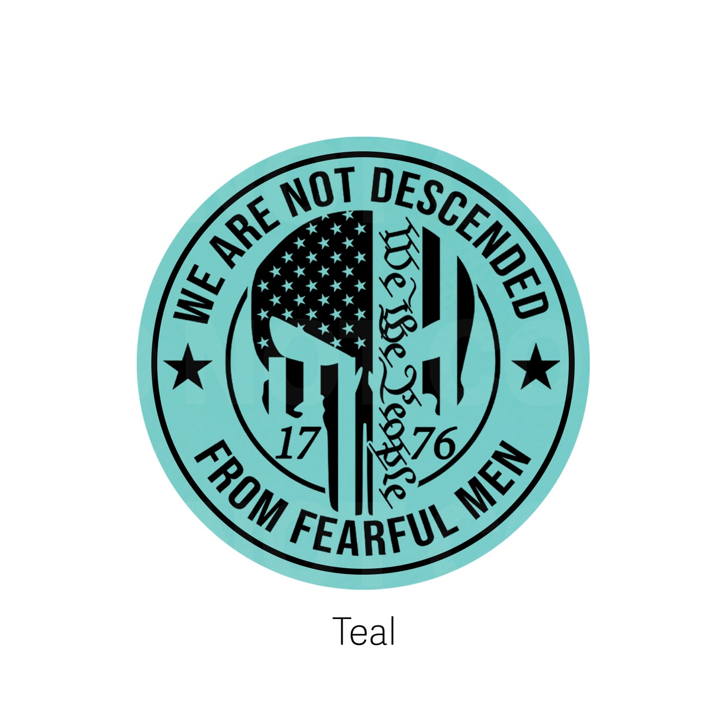 We Are Not Descended From Fearful Men Leatherette Patch | Adhesive Backing