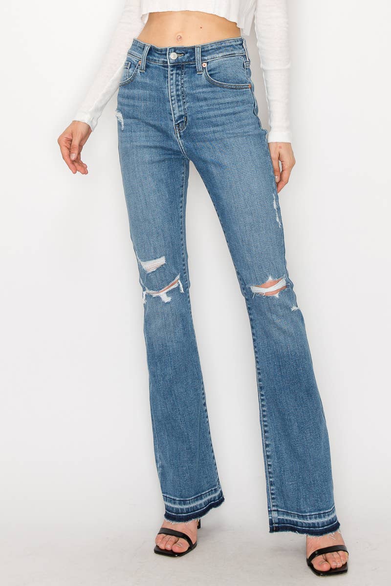 Kinsley High Rise Bootcut with Release Hem Jeans | Plus