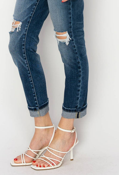 Natalia Mid Rise Boyfriend Jeans