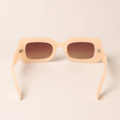 Bold Rectangular Frame Sunglasses