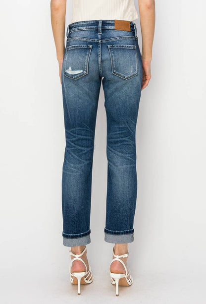 Natalia Mid Rise Boyfriend Jeans | Plus