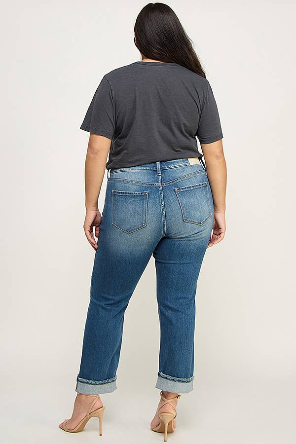 Olivia High Rise Stretch Ankle Straight Jeans | Plus