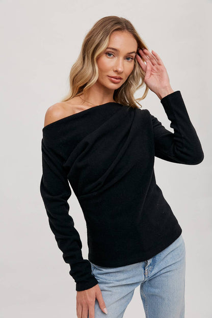 Off Shoulder Knit Top