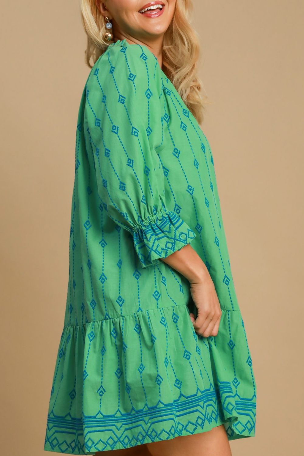 Tassel Embroidered Flounce Sleeve Mini Dress BERKSHIRE AND WAY, LLC Tassel Embroidered Flounce Sleeve Mini Dress BERKSHIRE AND WAY, LLC