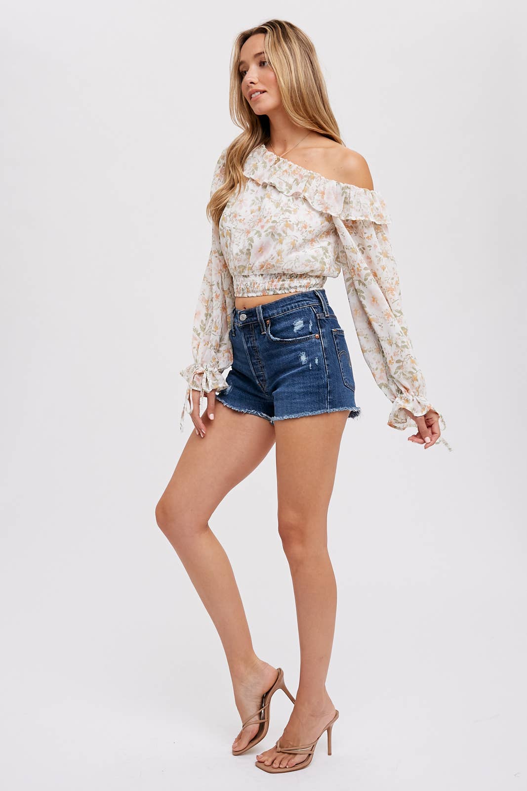 Off Shoulder Frill Blouse