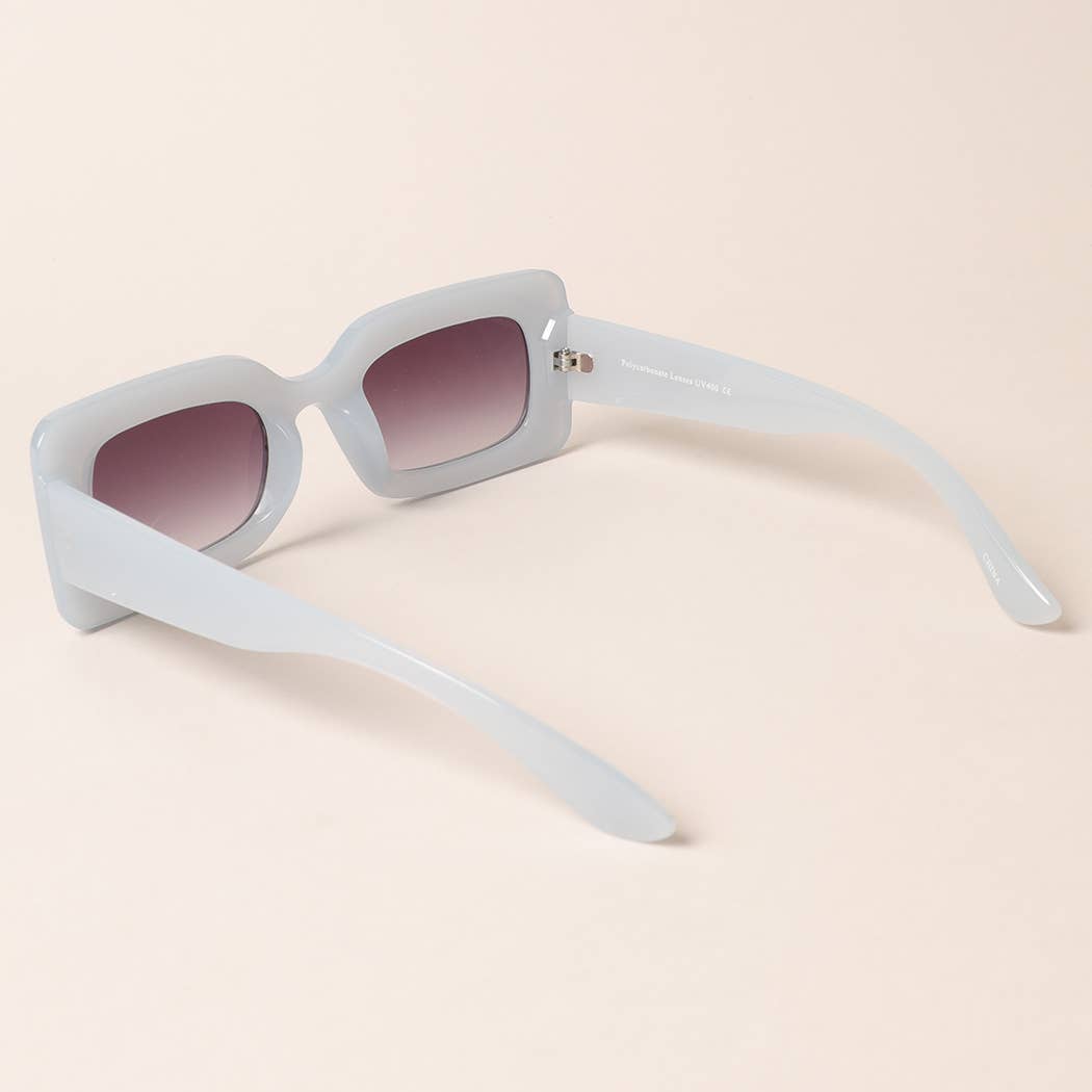 Bold Rectangular Frame Sunglasses