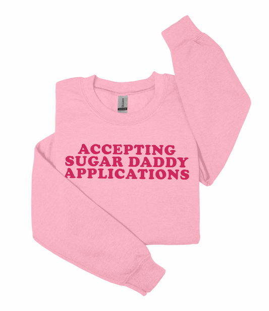 Accepting Sugar Daddy Applications Heavy Blend™ Crewneck Sweatshirt