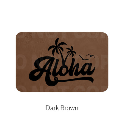 Aloha Leatherette Patch | Adhesive Backing