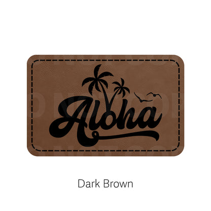 Aloha Leatherette Patch | Adhesive Backing