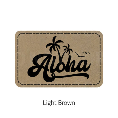 Aloha Leatherette Patch | Adhesive Backing