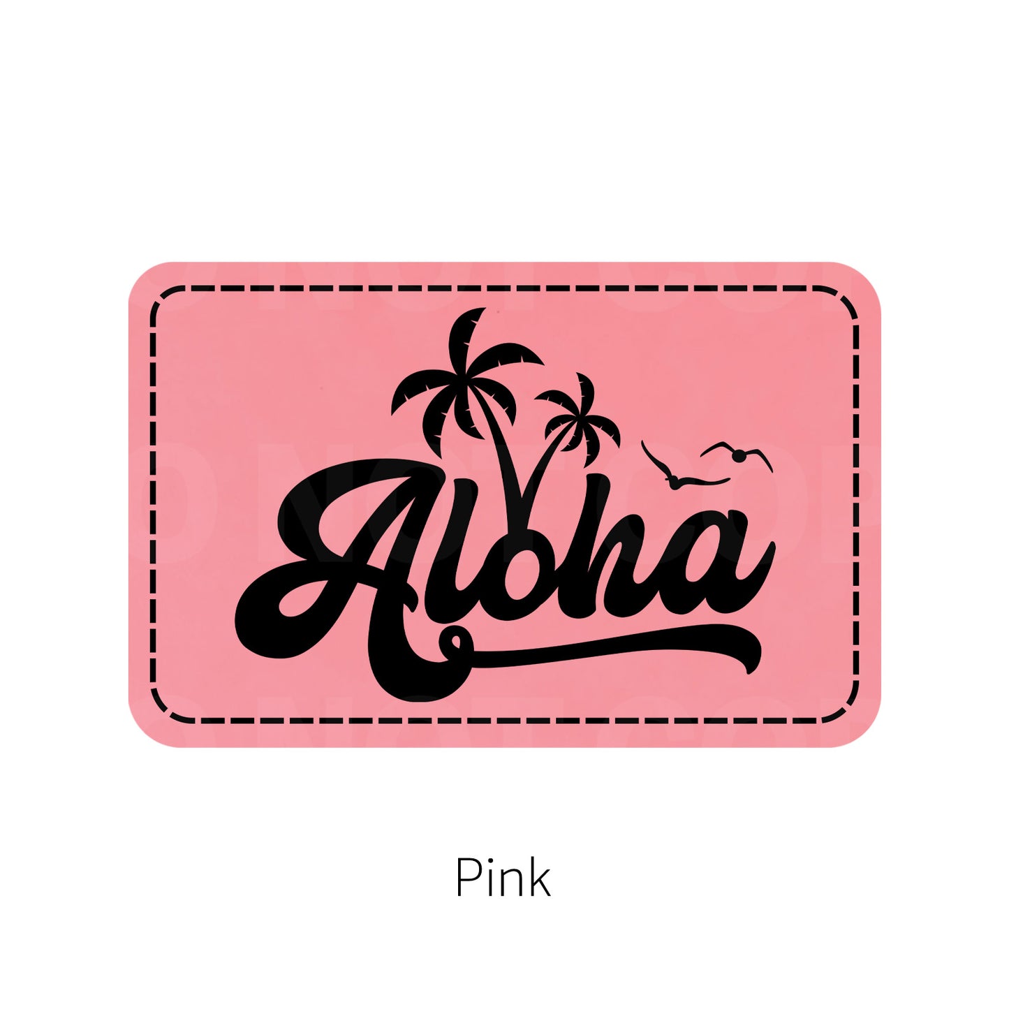 Aloha Leatherette Patch | Adhesive Backing