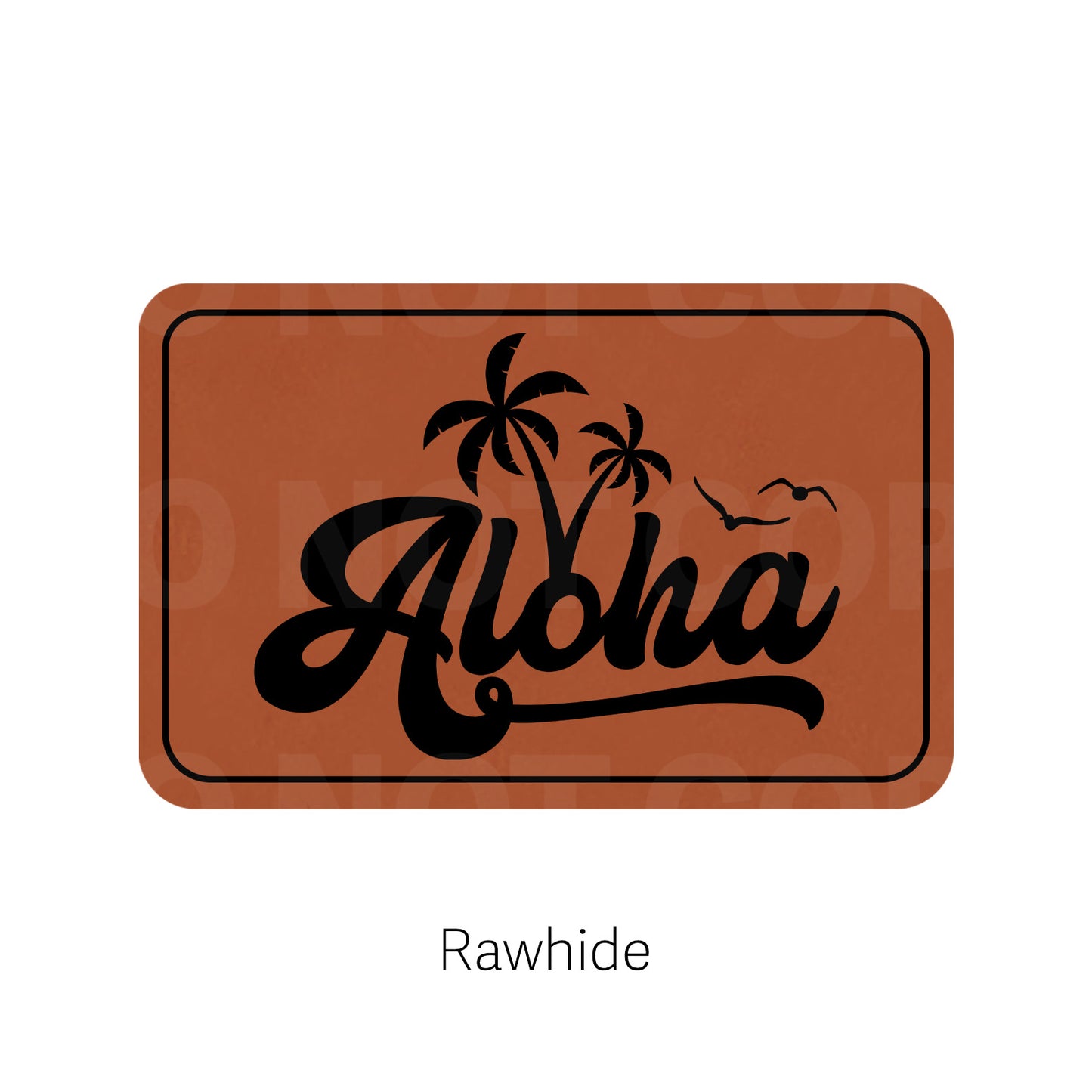 Aloha Leatherette Patch | Adhesive Backing