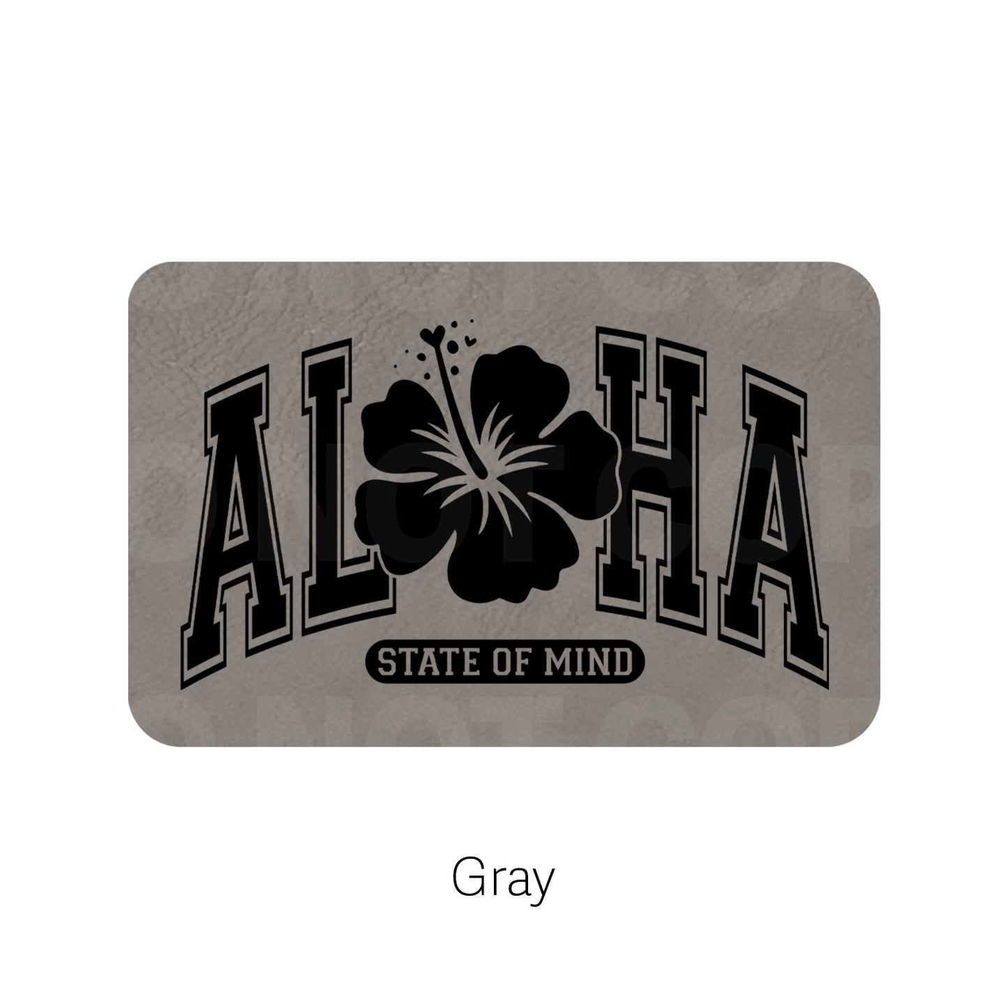 Aloha State of Mind Leatherette Patch | Adhesive Backing