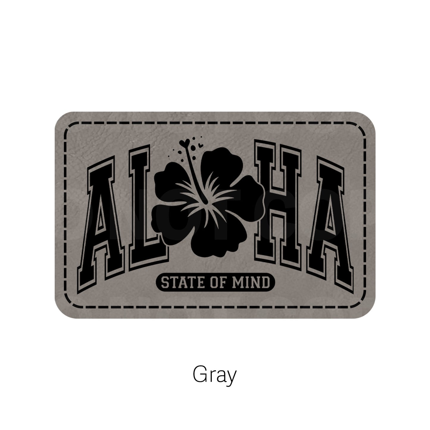 Aloha State of Mind Leatherette Patch | Adhesive Backing