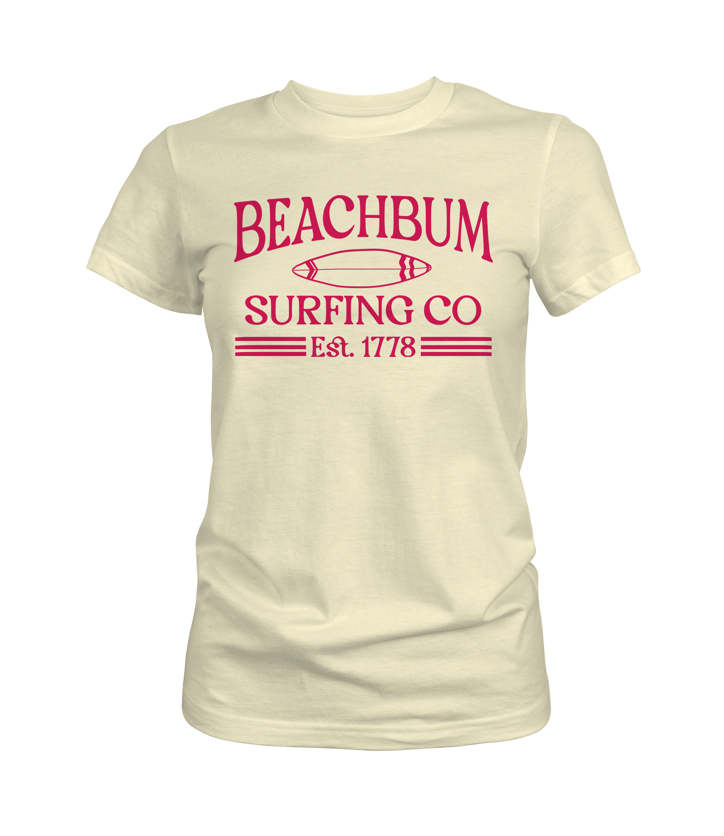 Beachbum Surfing Co Graphic Tee | Hot Pink