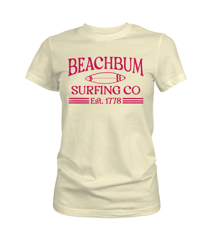 Beachbum Surfing Co Graphic Tee | Hot Pink