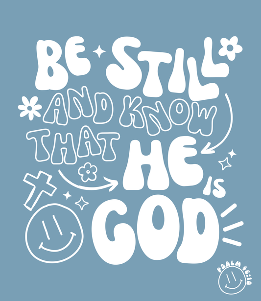 Be Still and Know That He is God Softstyle® Midweight Hooded Sweatshirt
