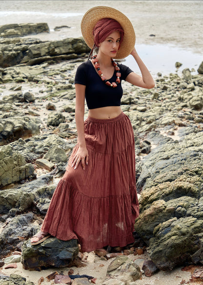 Aree Tiered Maxi Skirt