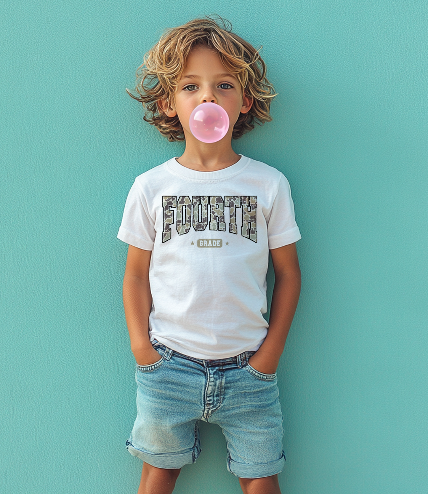 Camouflage Back to School Graphic Tee