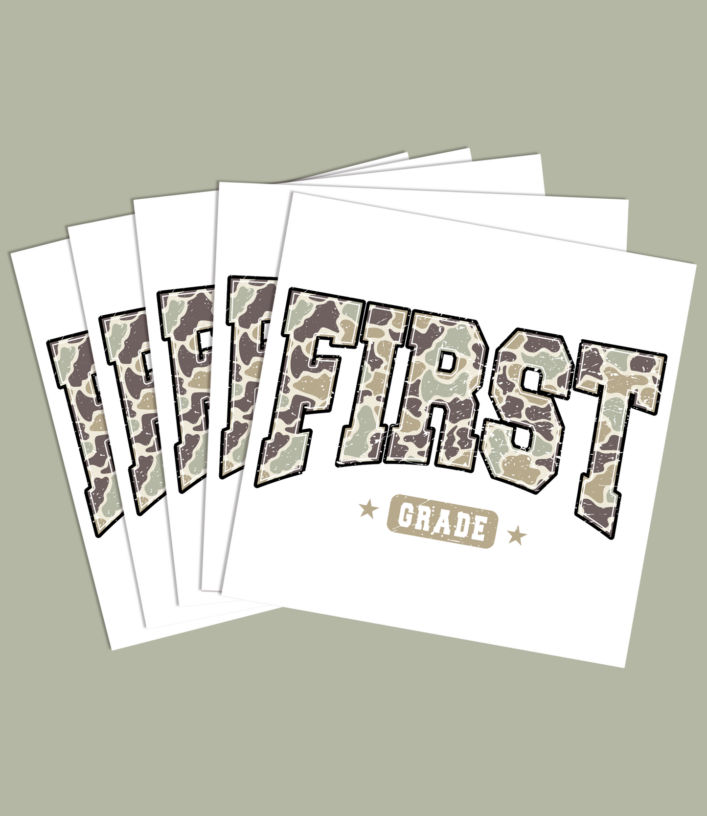 Camouflage Back to School Graphic Tee