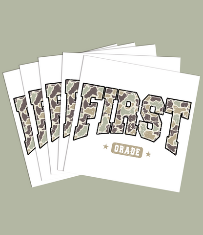 Camouflage Back to School Graphic Tee