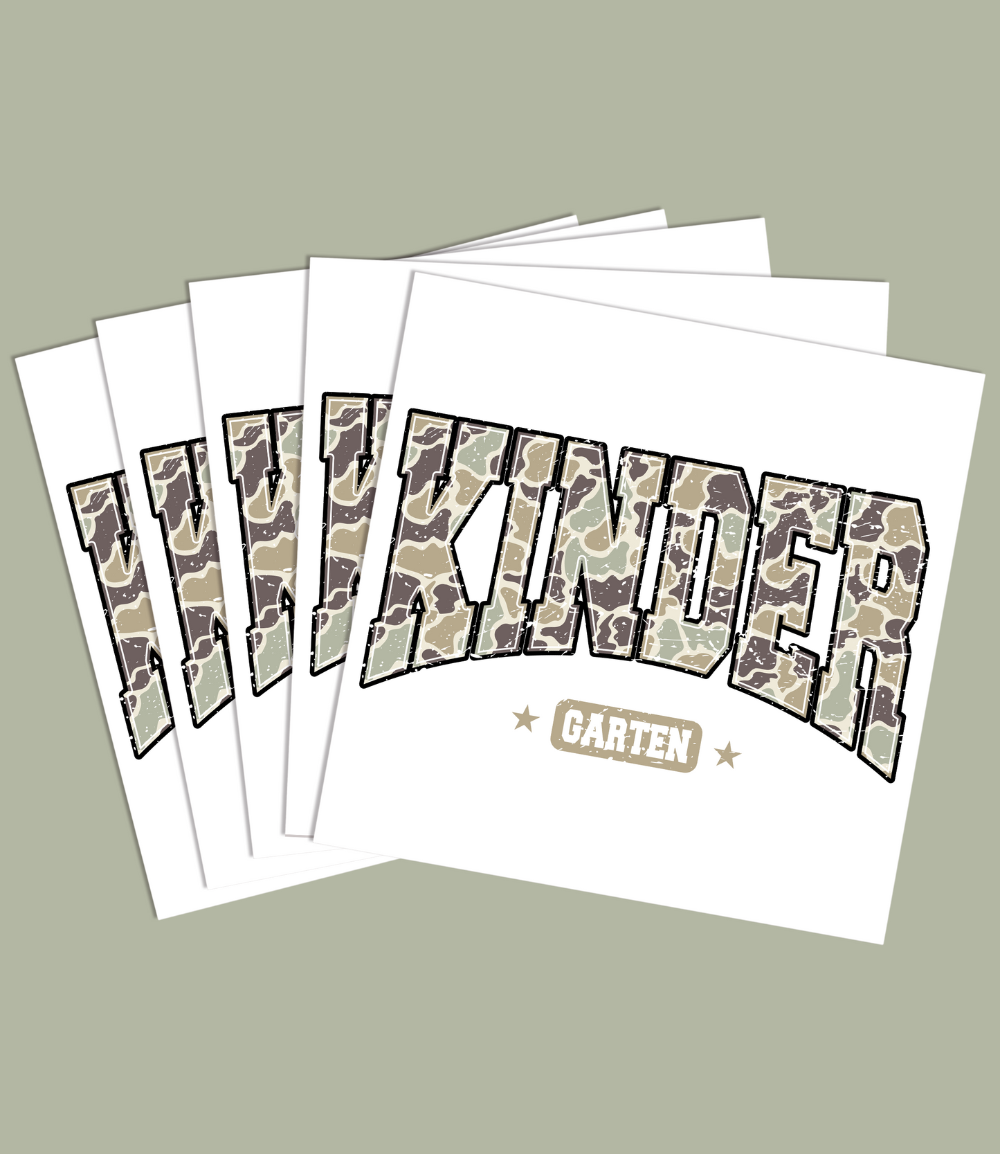 Camouflage Back to School Graphic Tee