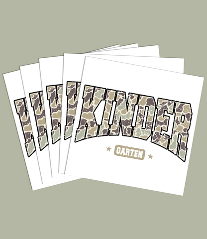 Camouflage Back to School Graphic Tee