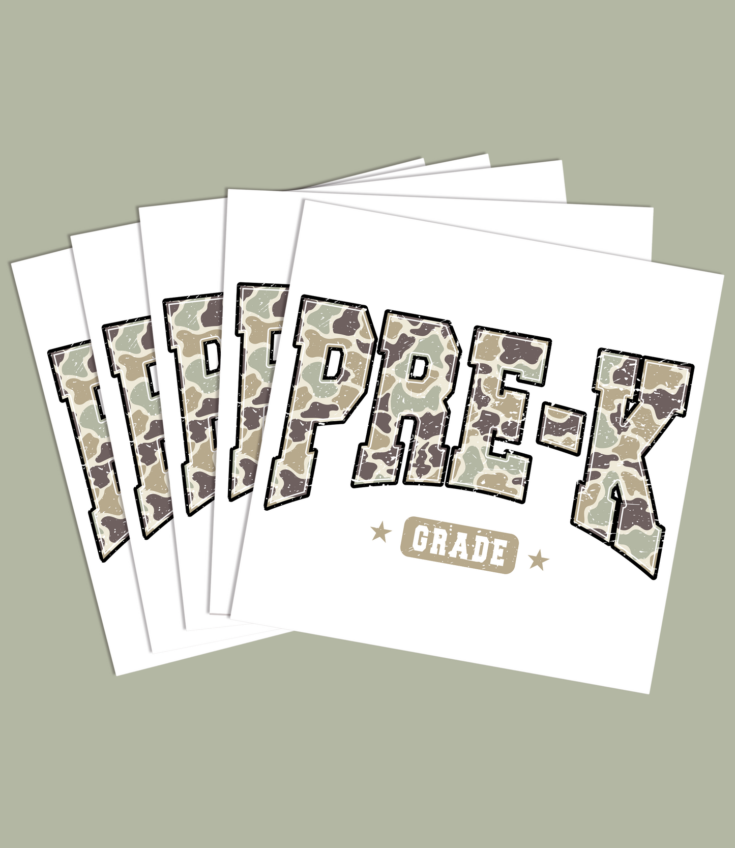 Camouflage Back to School Graphic Tee