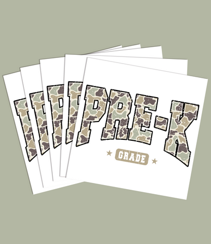 Camouflage Back to School Graphic Tee