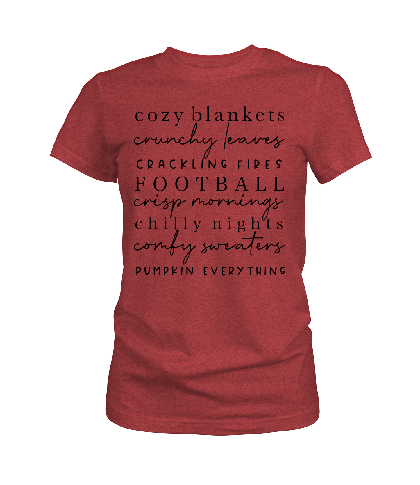 Cozy Blankets Crunchy Leaves Graphic Tee