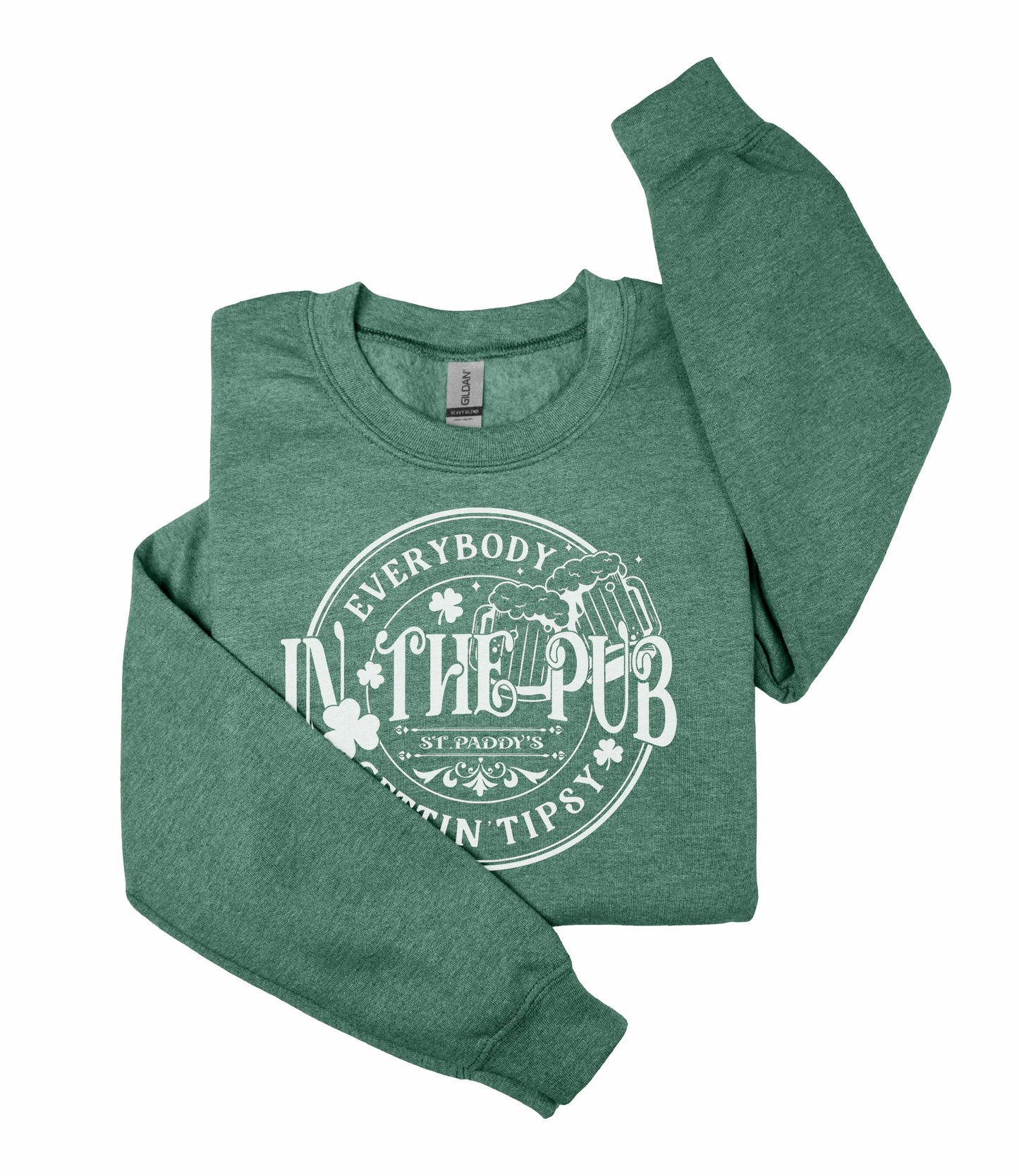 Everybody in the Pub Gettin' Tipsy-Beer Mugs-Heavy Blend™ Crewneck Sweatshirt