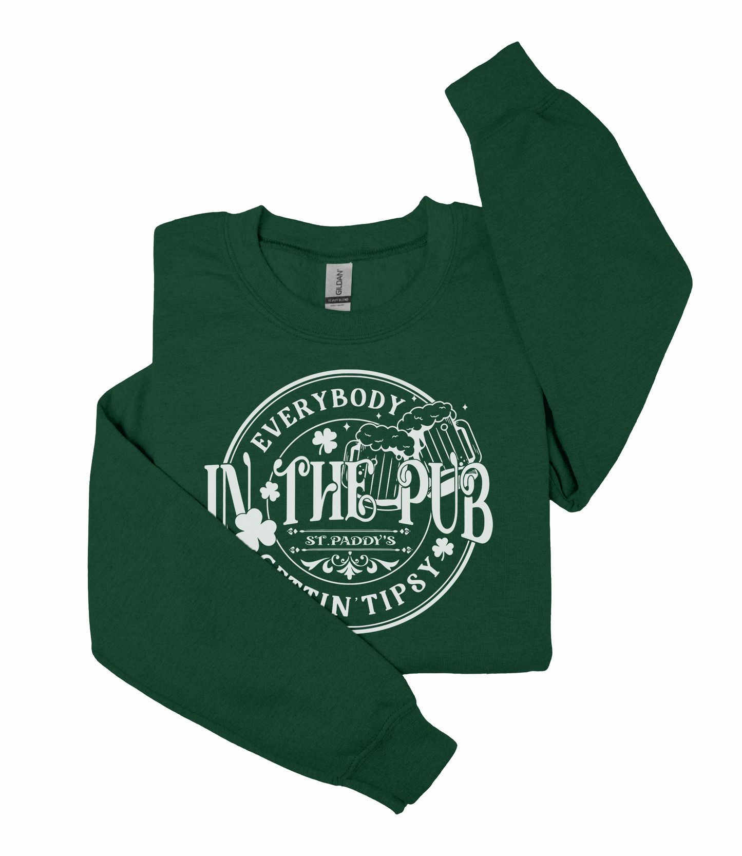Everybody in the Pub Gettin' Tipsy-Beer Mugs-Heavy Blend™ Crewneck Sweatshirt