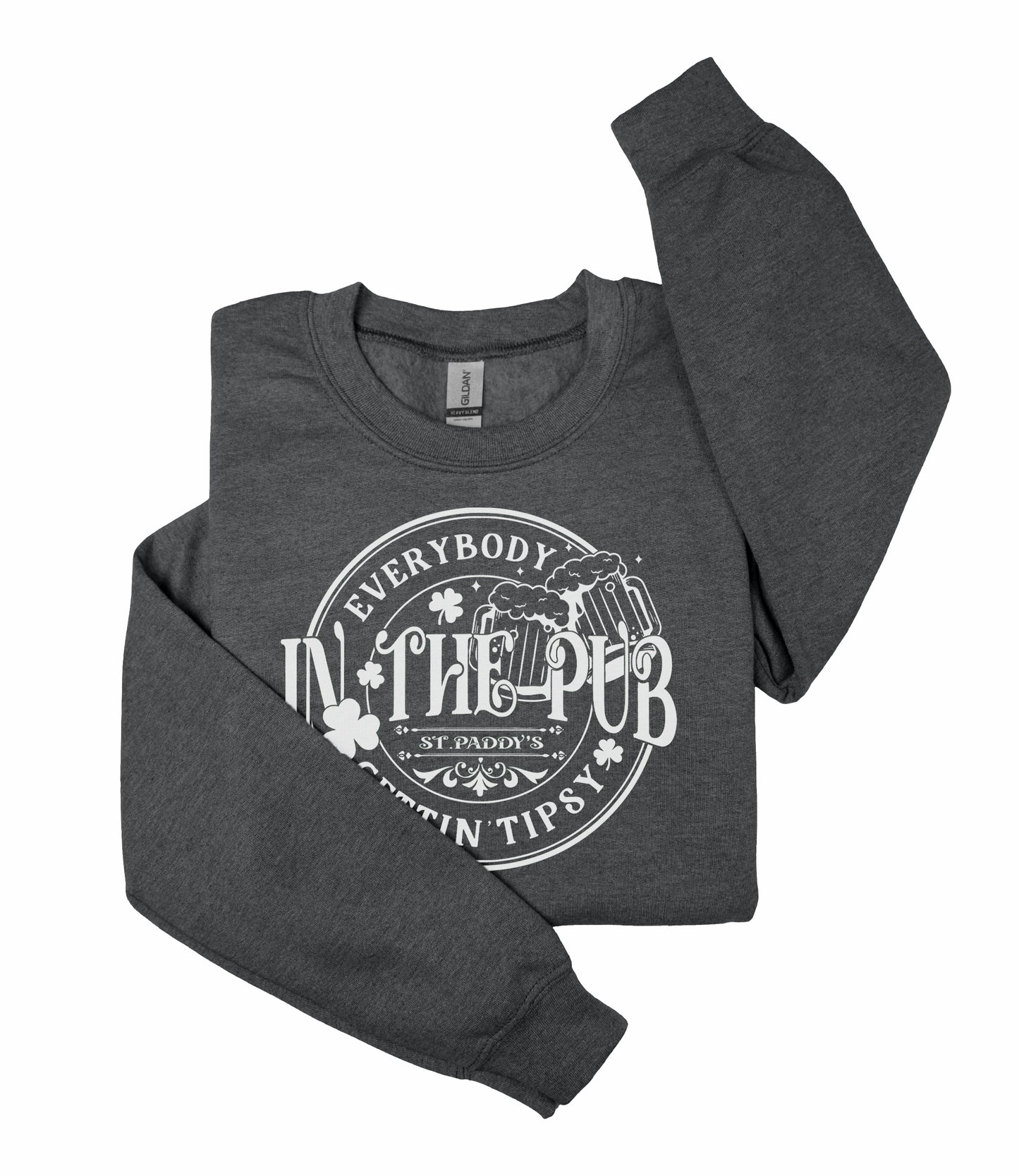 Everybody in the Pub Gettin' Tipsy-Beer Mugs-Heavy Blend™ Crewneck Sweatshirt