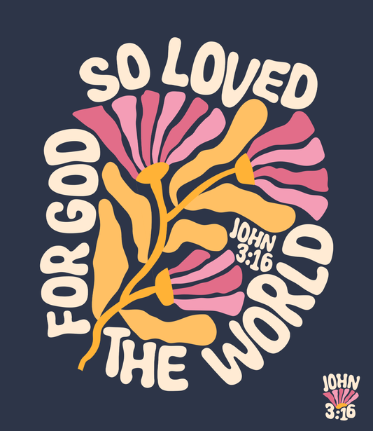 For God So Loved the World John 3:16 Softstyle® Midweight Hooded Sweatshirt