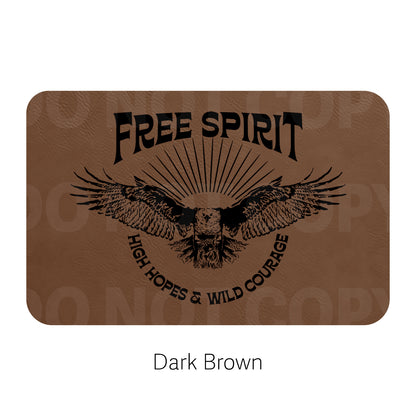 Free Spirit Leatherette Patch | Adhesive Backing