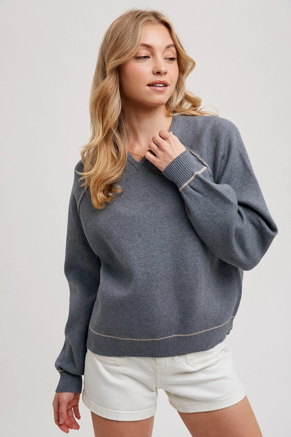 French Terry Knit Pullover