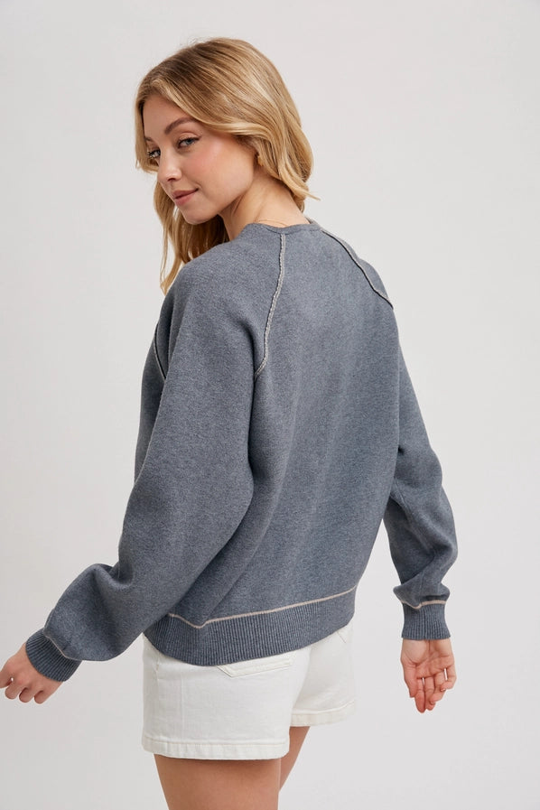 French Terry Knit Pullover