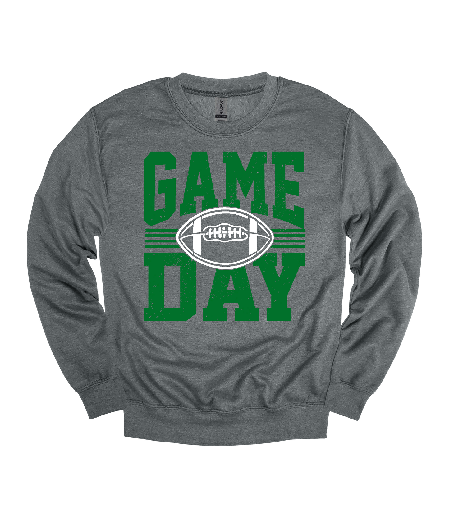 Football Game Day Heavy Blend™ Crewneck Sweatshirt | Green and White