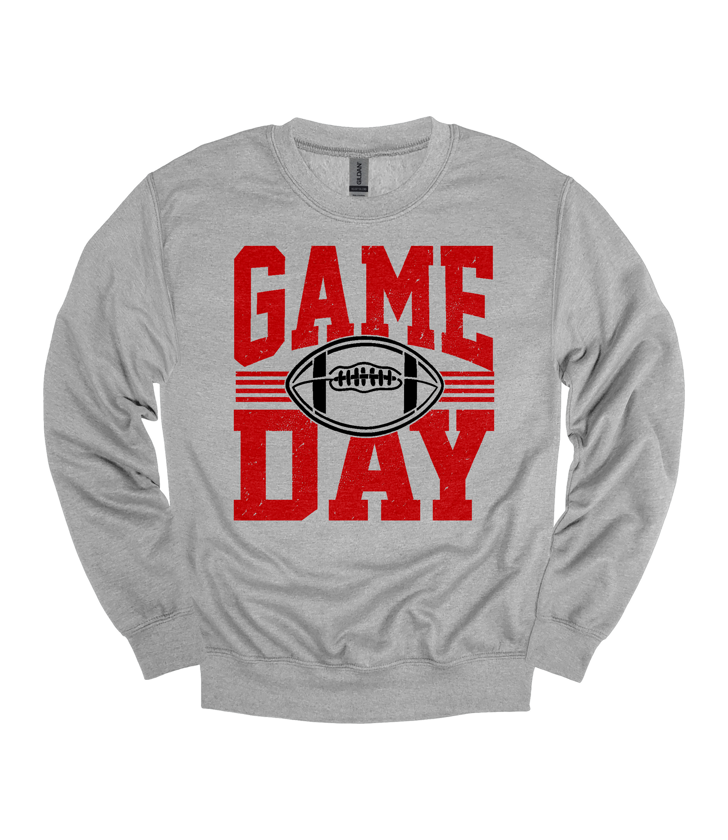 Football Game Day Heavy Blend™ Crewneck Sweatshirt | Red and Black