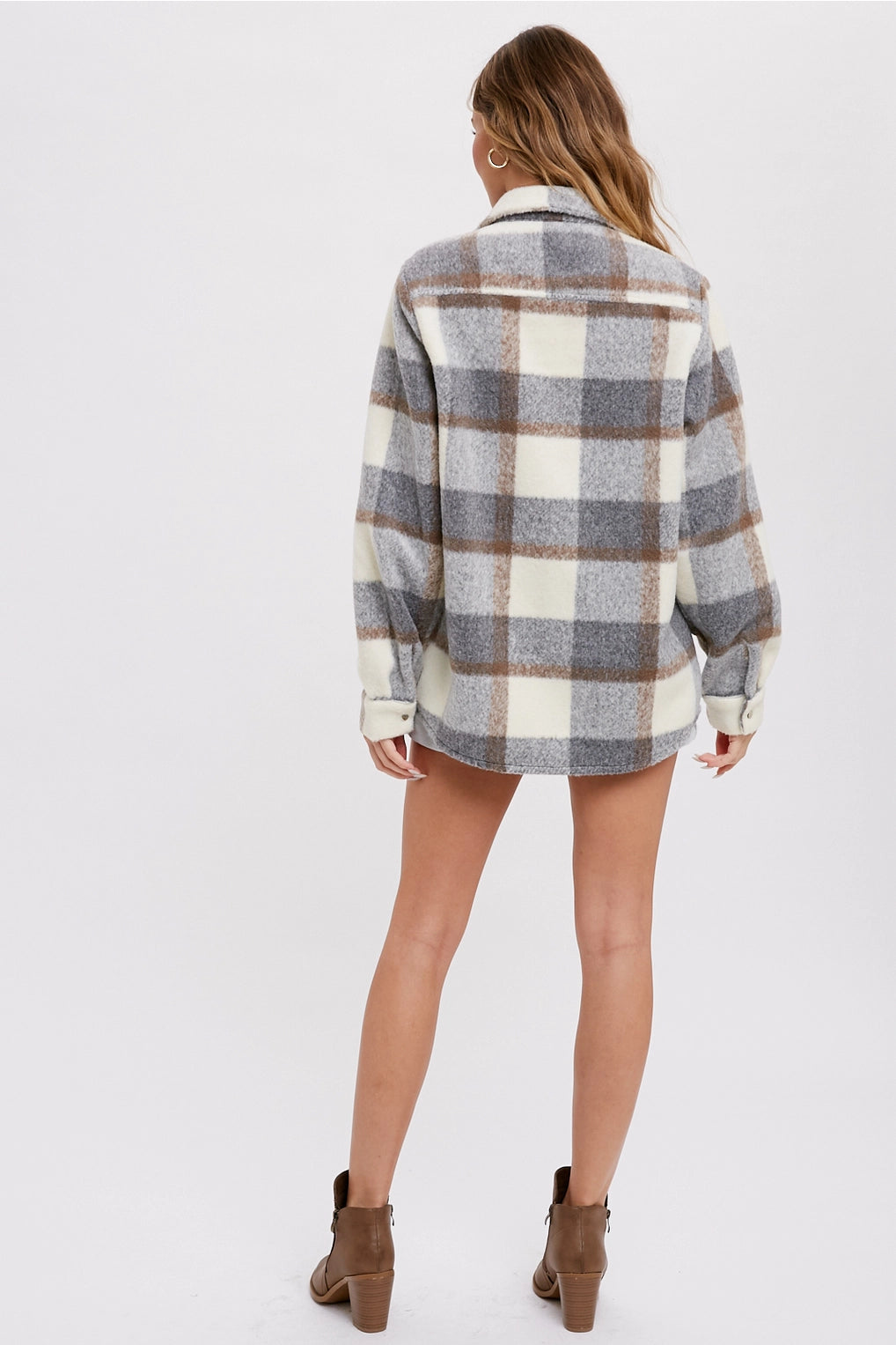 Plaid Brushed Flannel Shacket