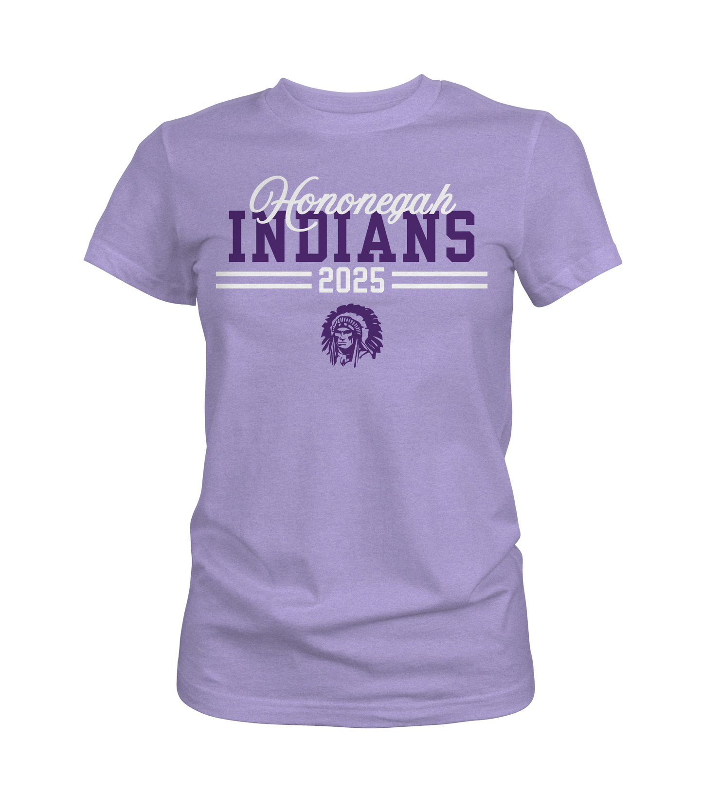 Hononegah Indians 2025 with Indian Mascot Graphic Tee