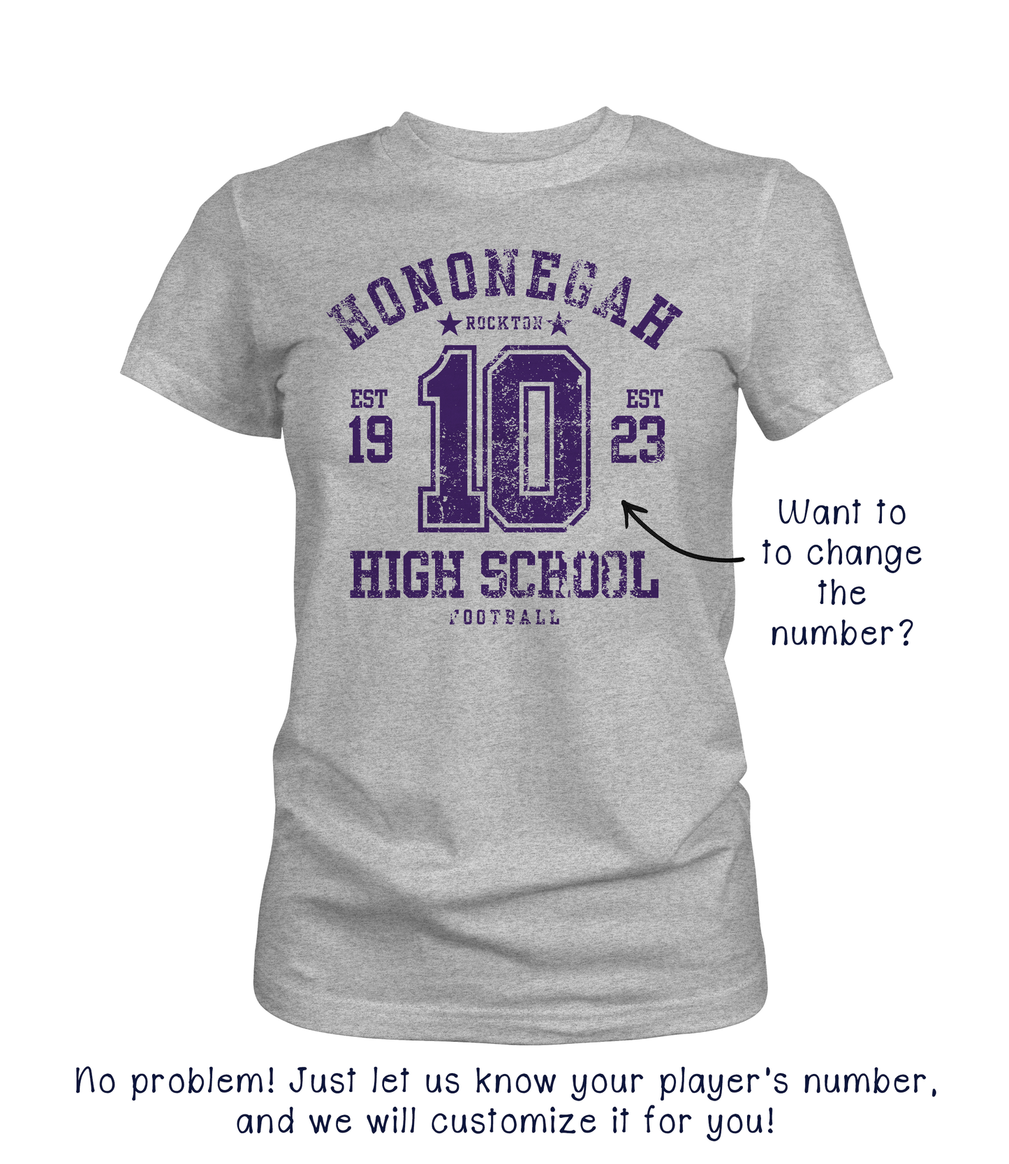 Hononegah High School Est 1923 Football Graphic Tee | Customize It!